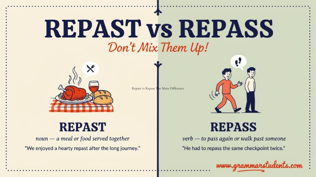 Repast vs Repass Meaning Difference Correct Usage