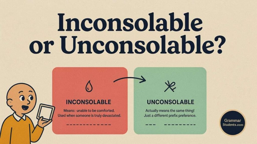 Inconsolable or Unconsolable Which Is Correct?