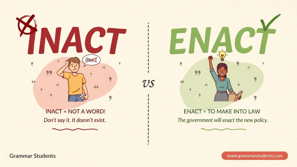 Common Mistakes With Enact and Inact