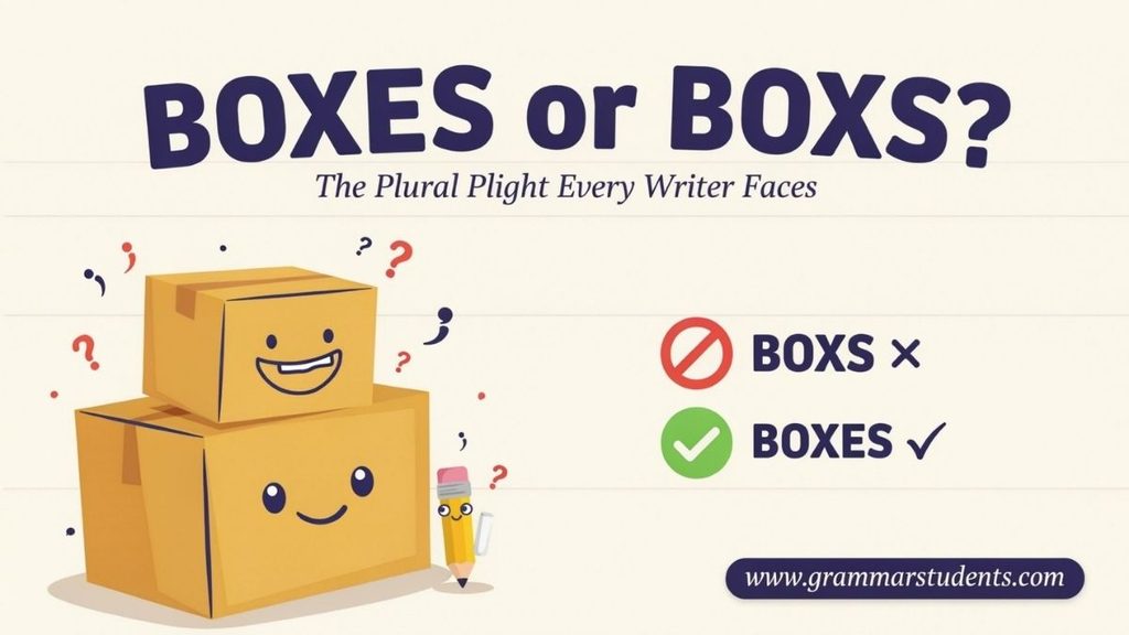 The Box Ending in X Plural Rule