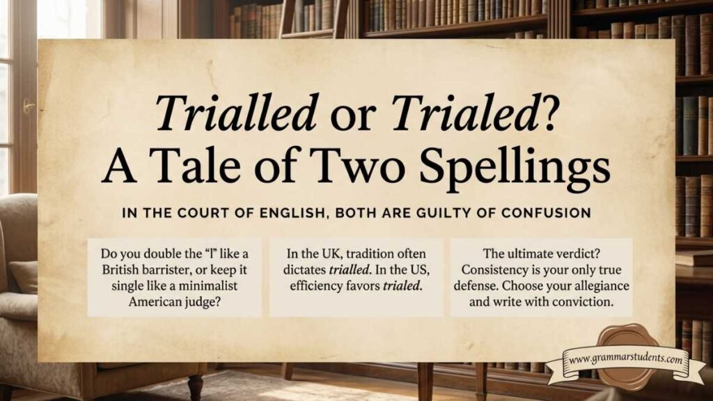 Trialled or Trialed Meaning Difference and Usage