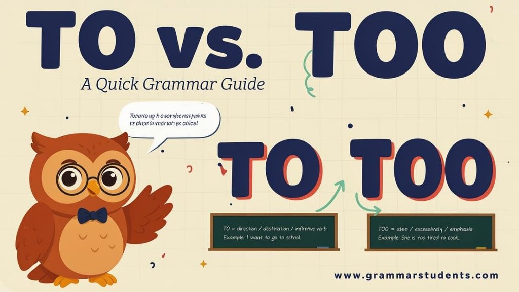How to Use To and Too A Simple Decision Process