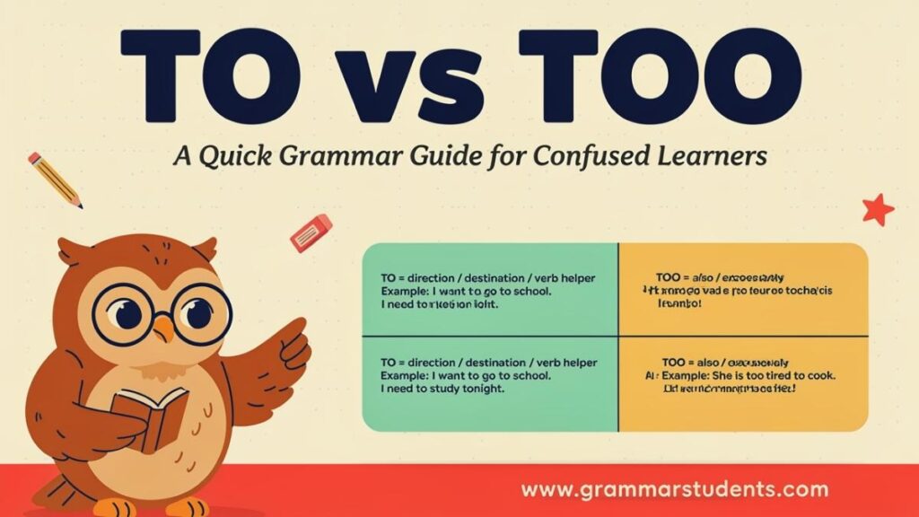 To or Too Which One Belongs in Your Sentence?