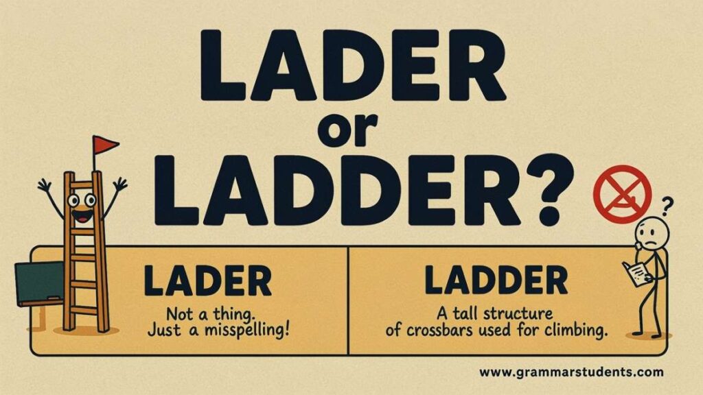 Lader or Ladder Which One Is Correct
