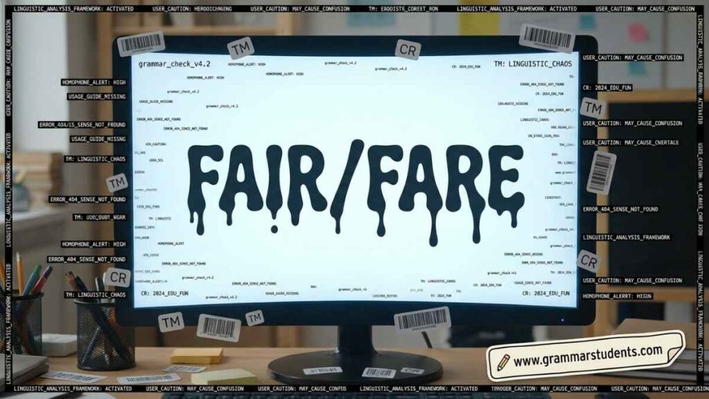 Fair or Fare Difference Meaning Usage and Examples