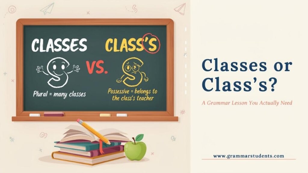 Classes or Class’s Meaning Difference and Usage