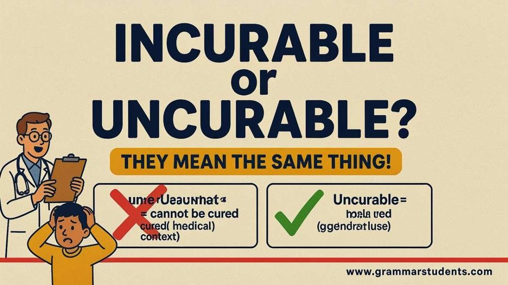 Why Is Incurable Correct?