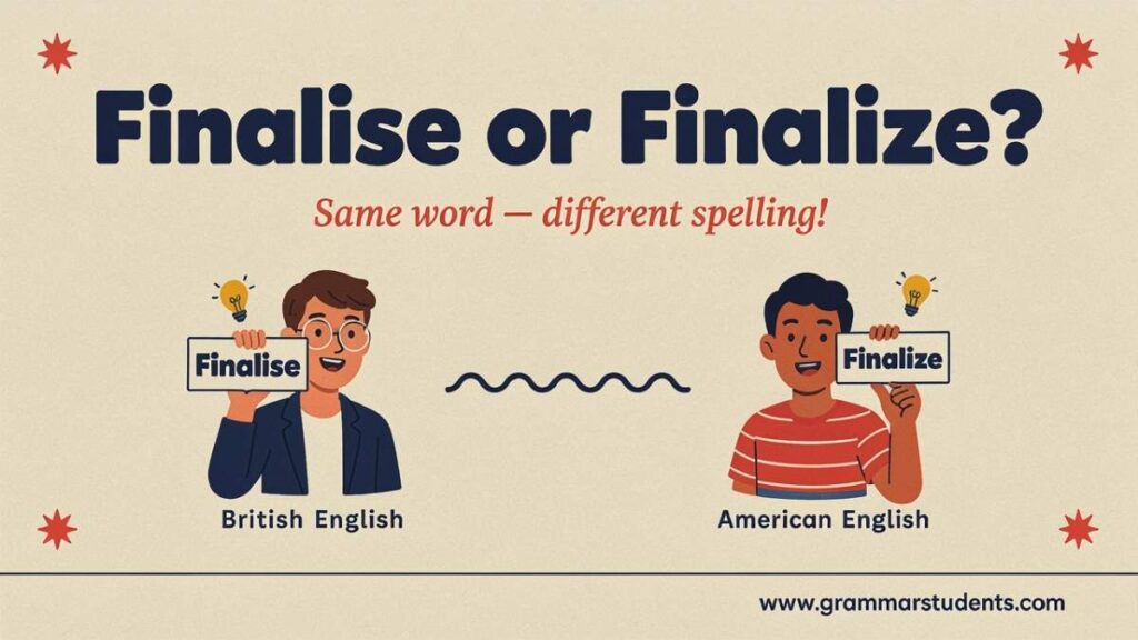 Finalise or Finalize Meaning Difference and Usage